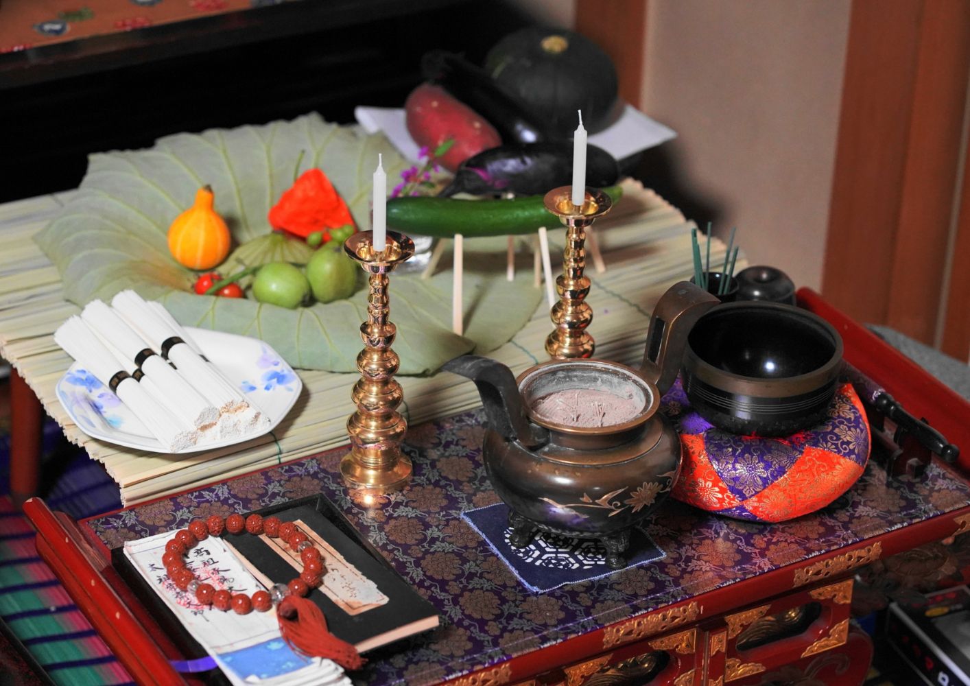 八王子市の都典礼の供物の写真