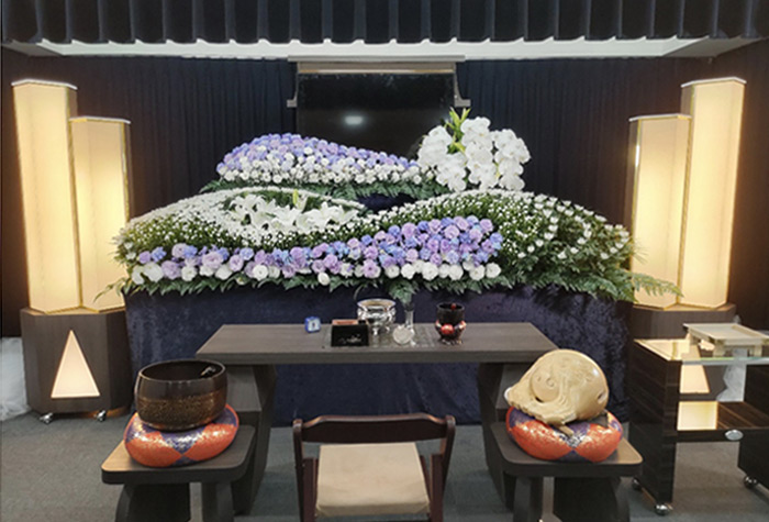 川越市立ち華葬祭の華祭壇のプランB-4川越の写真